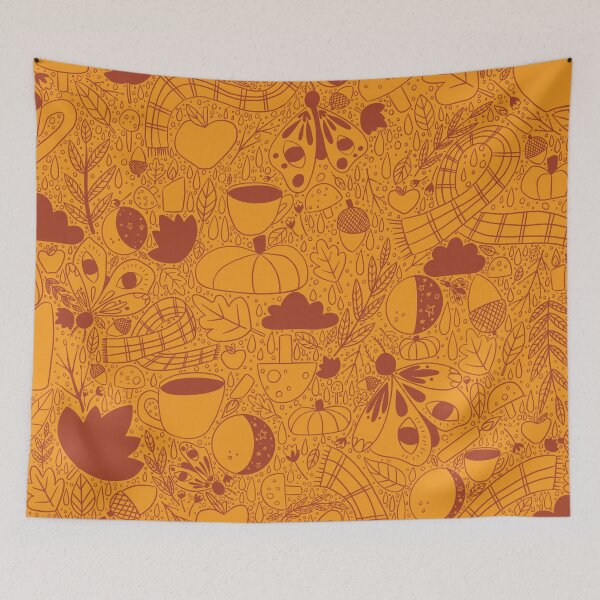 Item preview, Awesome Autumn Pattern - Brown & Orange designed and sold by AnArielleShop.