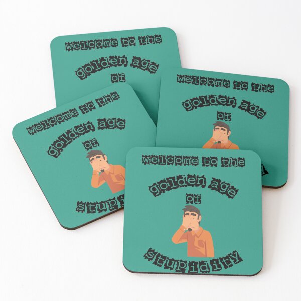 Item preview, Welcome To The Golden Age Of Stupidity Facepalm Guy In Teal Colour designed and sold by LuckyKermit.