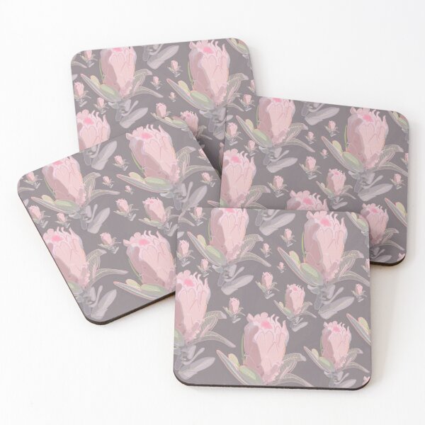 Item preview, Pink proteas with a soft glaze designed and sold by Wildwagner.