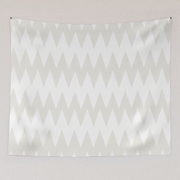 Item preview, Cream and White Zig Zag Stripe Pattern Pairs Dutch Boy 2022 Popular Color Simplified White 020W - Colour Trends - Hue - Shade designed and sold by ColorOfTheYears.