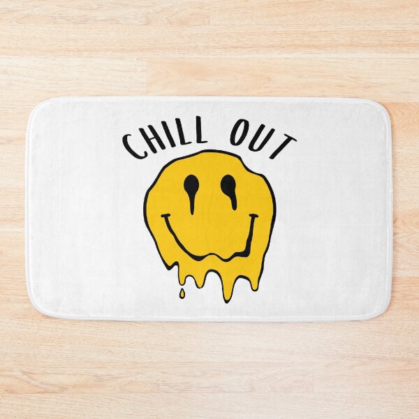 Item preview, Emoji Smile Melting and Dripping with Chill Out Text designed and sold by WearWolfDesigns.