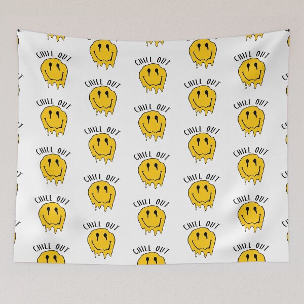 Item preview, Emoji Smile Melting and Dripping with Chill Out Text designed and sold by WearWolfDesigns.