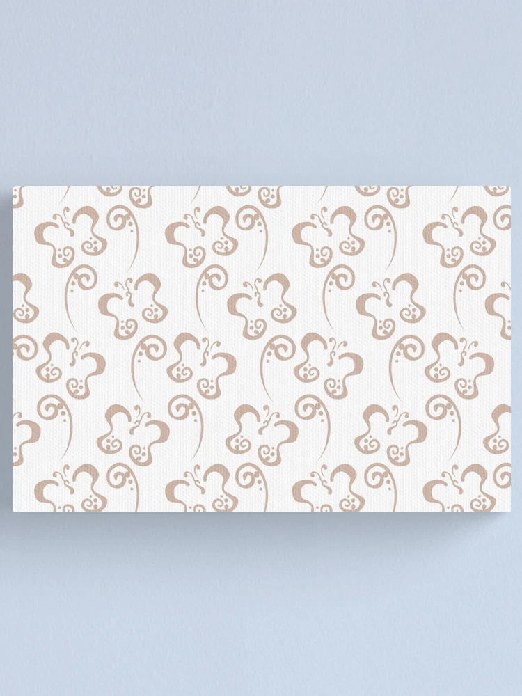 Imagen 1 de 3, Lienzo con la obra Beige and White Butterfly and Scroll Pattern Pairs Dutch Boy 2022 Popular Color Sand Dunes 410-2DB - Colour Trends - Hue - Shade, diseñada y vendida por ColorOfTheYears.