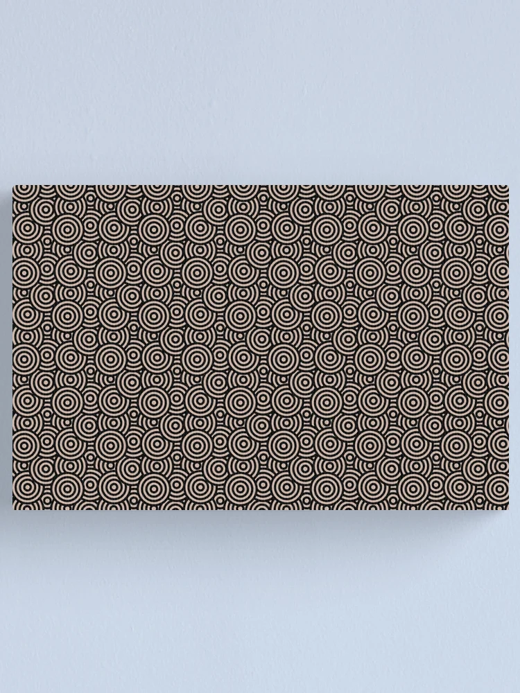 Imagen 1 de 3, Lienzo con la obra Beige and Black Funky Retro Rings Pattern 3 Pairs Dutch Boy 2022 Popular Color Sand Dunes 410-2DB - Colour Trends - Hue - Shade, diseñada y vendida por ColorOfTheYears.
