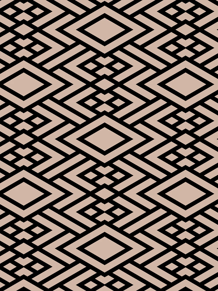 Thumbnail 6 von 6, Leichter Pullover, Beige and Black Art Deco Diamond Pattern Pairs Dutch Boy 2022 Popular Color Sand Dunes 410-2DB - Colour Trends - Hue - Shade designt und verkauft von ColorOfTheYears.