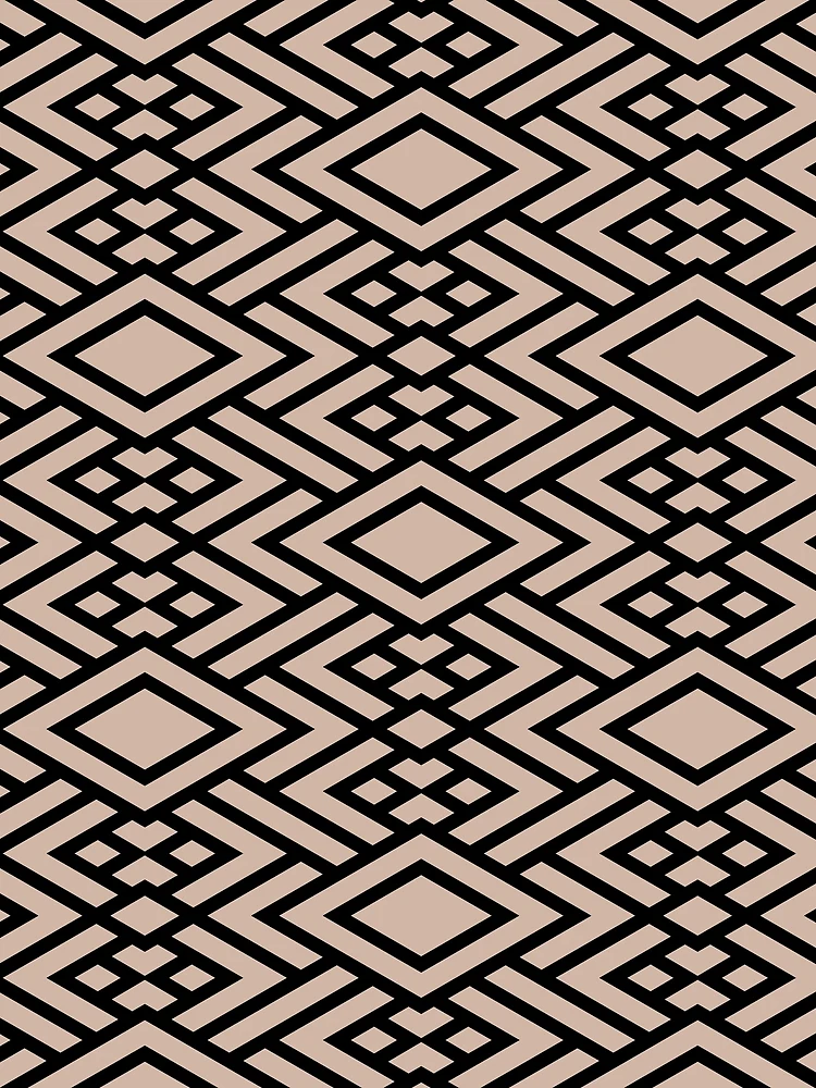 Thumbnail 3 von 3, Tuch, Beige and Black Art Deco Diamond Pattern Pairs Dutch Boy 2022 Popular Color Sand Dunes 410-2DB - Colour Trends - Hue - Shade designt und verkauft von ColorOfTheYears.