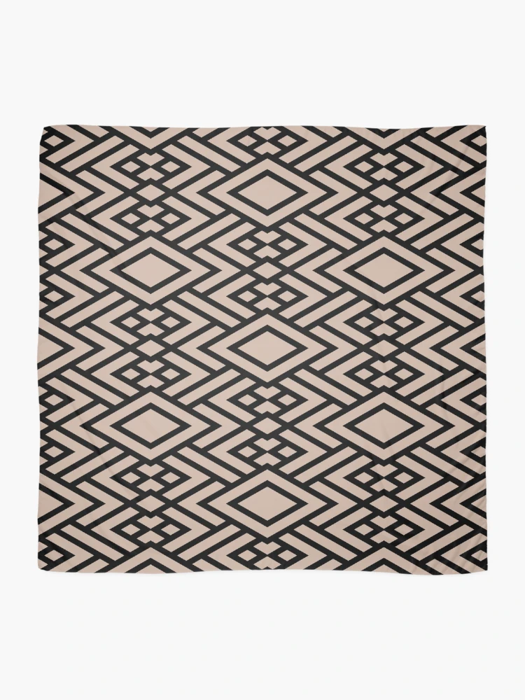 Thumbnail 2 von 3, Tuch, Beige and Black Art Deco Diamond Pattern Pairs Dutch Boy 2022 Popular Color Sand Dunes 410-2DB - Colour Trends - Hue - Shade designt und verkauft von ColorOfTheYears.
