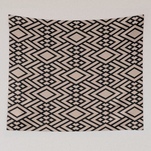 Item preview, Beige and Black Art Deco Diamond Pattern Pairs Dutch Boy 2022 Popular Color Sand Dunes 410-2DB - Colour Trends - Hue - Shade designed and sold by ColorOfTheYears.