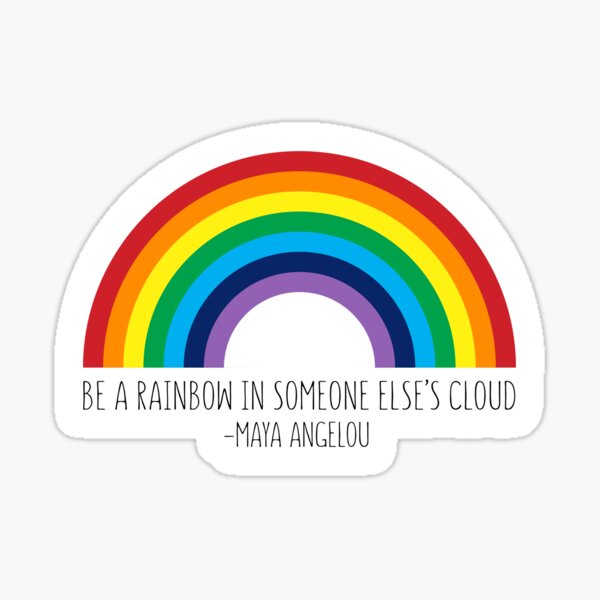Item preview, Maya Angelou Quote, Be A Rainbow In Someone Else's Cloud, Inspirational Quote designed and sold by aenaonartwork.