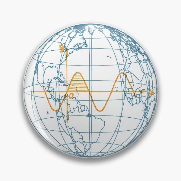 Item preview, Sine wave in the World map designed and sold by EngineersArt.