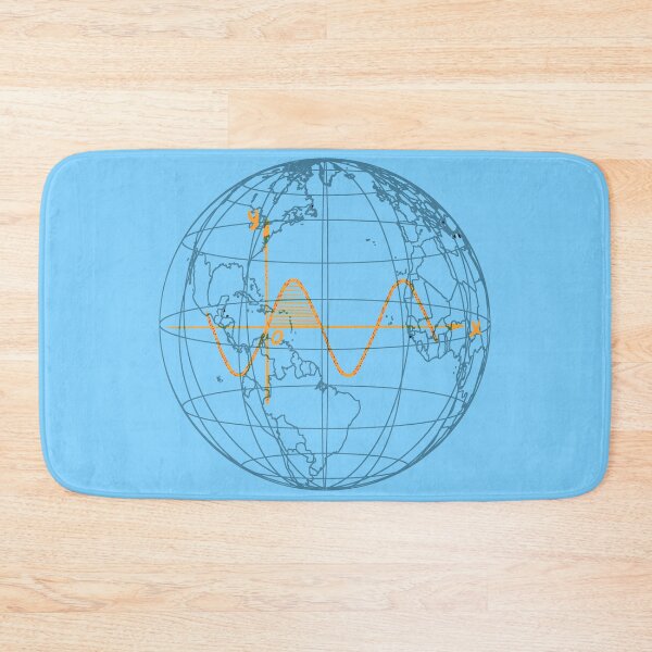 Item preview, Sine wave in the World map designed and sold by EngineersArt.