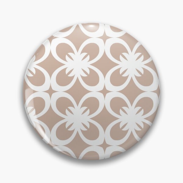 Item preview, Beige and White Minimal Floral Flower Pattern Pairs Dutch Boy 2022 Popular Color Sand Dunes 410-2DB - Colour Trends - Hue - Shade designed and sold by ColorOfTheYears.