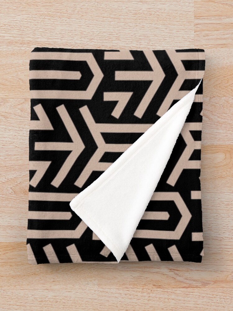 Imagen 3 de 6, Manta con la obra Beige and Black Minimal Shape Tile Pattern Pairs Dutch Boy 2022 Popular Color Sand Dunes 410-2DB - Colour Trends - Hue - Shade, diseñada y vendida por ColorOfTheYears.
