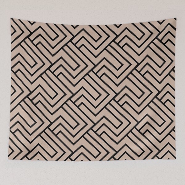 Item preview, Beige and Black Minimal Line Art Pattern 2 Pairs Dutch Boy 2022 Popular Color Sand Dunes 410-2DB - Colour Trends - Hue - Shade designed and sold by ColorOfTheYears.