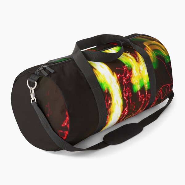 Item preview, The multicolored red, green and yelow lightning  flash on the black night background designed and sold by IraNiva.