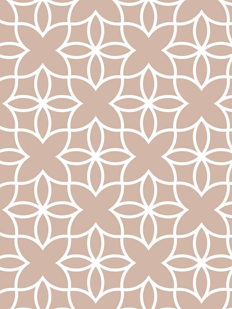 Thumbnail 3 von 3, Tuch, Beige and White Minimal Line Art Pattern 4 Flower Pairs Dutch Boy 2022 Popular Color Sand Dunes 410-2DB - Colour Trends - Hue - Shade designt und verkauft von ColorOfTheYears.