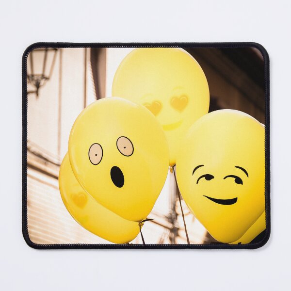 Item preview, A bunch of floating yellow Emoji balloons designed and sold by Retro Futurist.