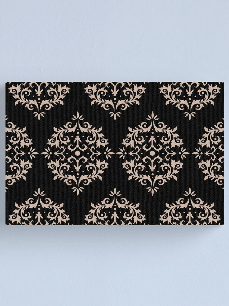 Imagen 1 de 3, Lienzo con la obra Beige and Black Simple Damask Scroll Pattern Pairs Dutch Boy 2022 Popular Color Sand Dunes 410-2DB - Colour Trends - Hue - Shade, diseñada y vendida por ColorOfTheYears.