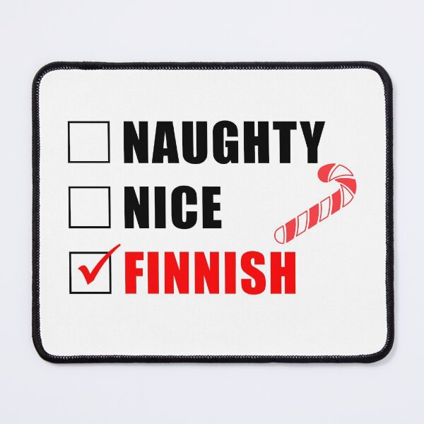 Item preview, Naughty Nice Finnish Christmas List Funny  designed and sold by jaycartoonist.