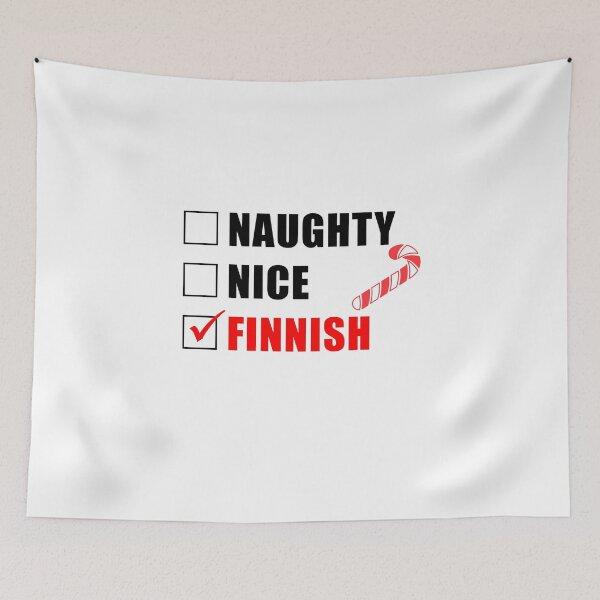 Item preview, Naughty Nice Finnish Christmas List Funny  designed and sold by jaycartoonist.