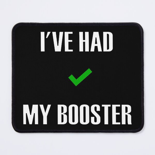Item preview, I am vaccinated - I've had my booster vaccine Green tick checked box - Sleek design (dark mode) designed and sold by Deegital18.