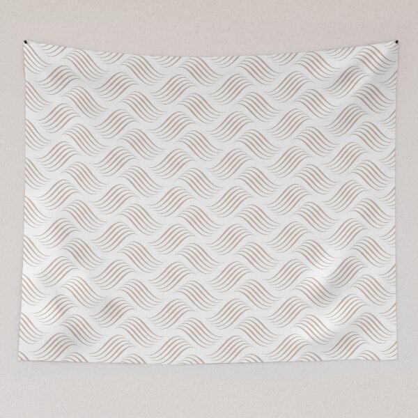 Item preview, Beige and White Wavy Tessellation Line Pattern Pairs Dutch Boy 2022 Popular Color Sand Dunes 410-2DB - Colour Trends - Hue - Shade designed and sold by ColorOfTheYears.