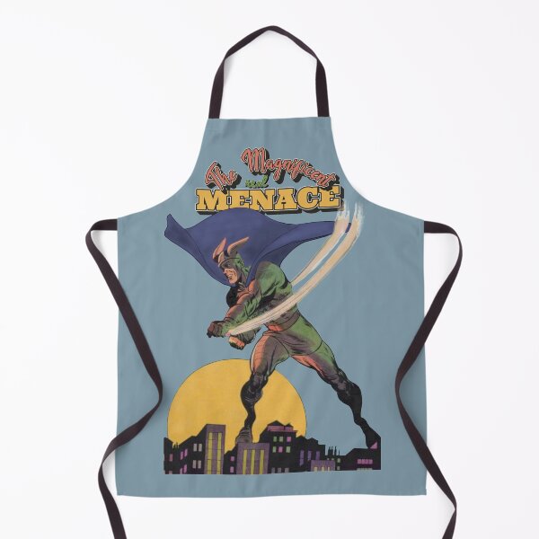 Item preview, The Magnificent Real Menace Cool Vintage Superhero Comic Illustration designed and sold by TrulyEpoque.
