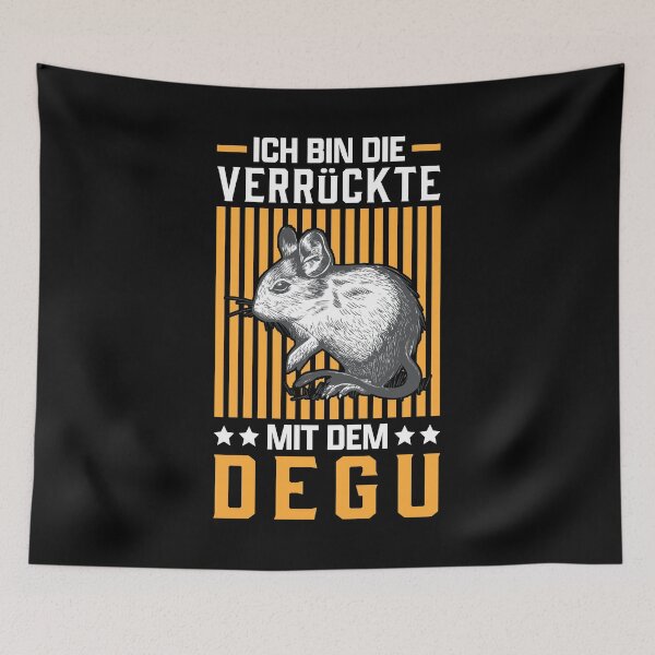 Item preview, The crazy with degu rodent Chilean rodent designed and sold by madgrfx.