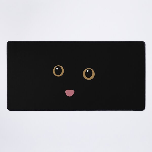 Void Black Cat Blep - Funny Cat Memes Desk Mat