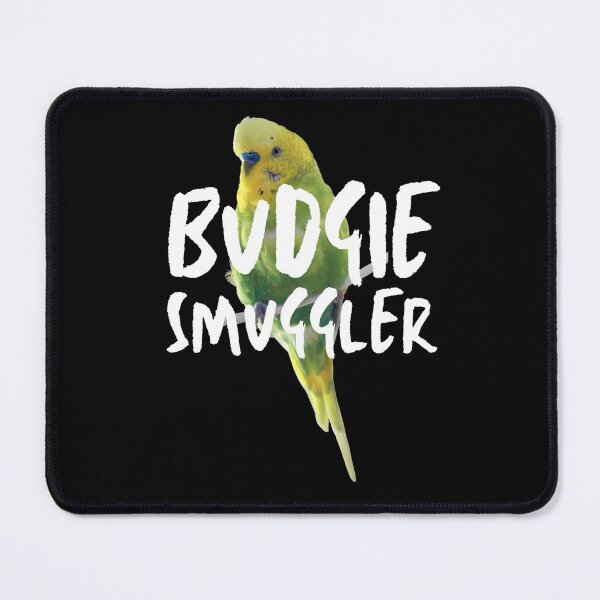 Item preview, Budgie Smuggler (Yellow Green Budgie, White Text) designed and sold by JellyBeenzz.