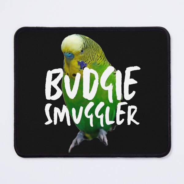 Item preview, Budgie Smuggler (Yellow Green Budgie, White Text) designed and sold by JellyBeenzz.