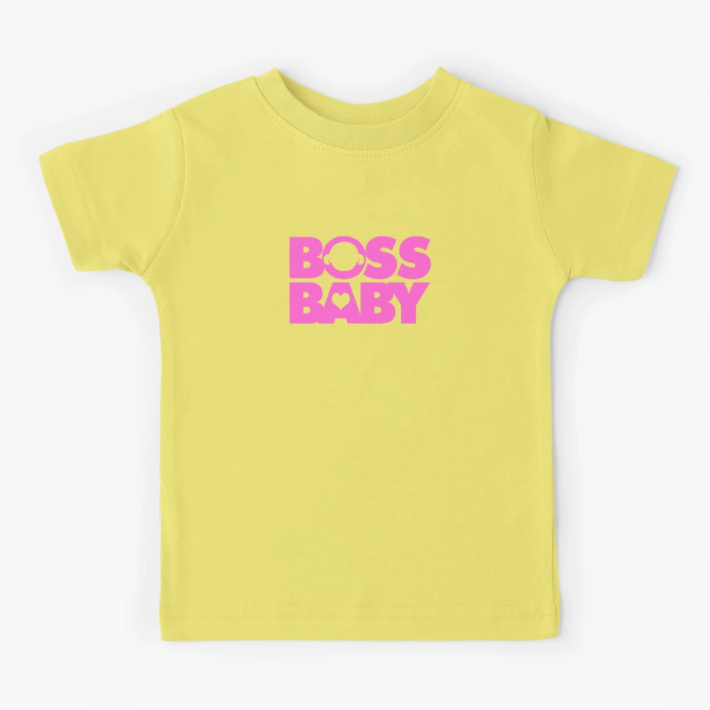 Boss baby lettering Pink Kids T-Shirt for Sale by ninakosh