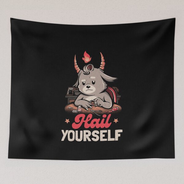 Item preview, Hail Yourself - Cute Evil Creepy Baphomet Gift designed and sold by EduEly.