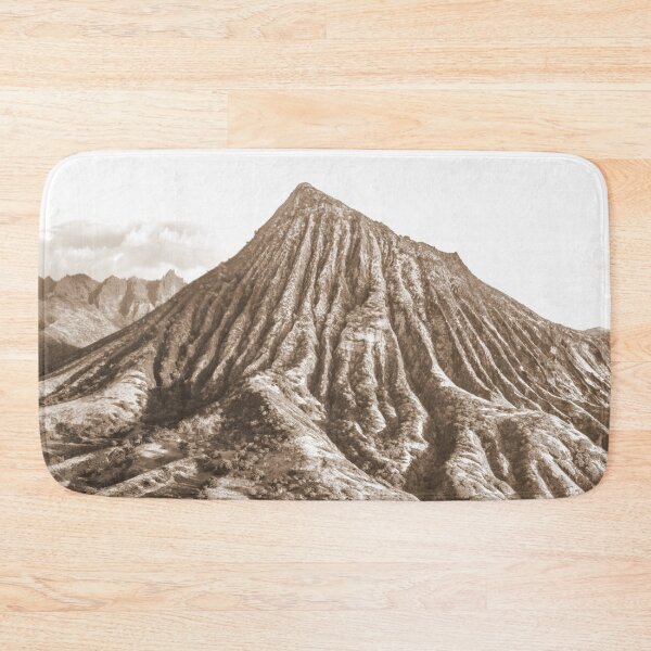 Item preview, Nature, Sea, Ocean, Land, Mountains, Forest, Sky view, Exotic, Tropical, Sepia designed and sold by Magic Love Art Print.