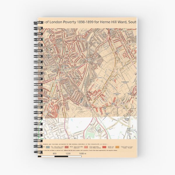 Item preview, Booth's Map of London Poverty for Herne Hill ward, Southwark designed and sold by ianturton.