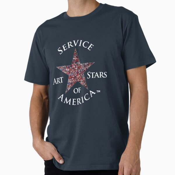 Service Art Stars of America in Navy Premium T-Shirt