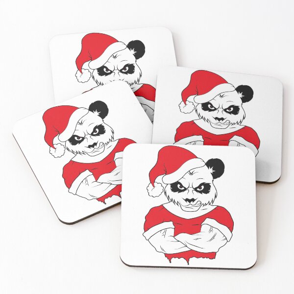 Item preview, Copy of Big strong muscular panda bear wearing a red t-shirt and santa claus hat with crossed arms on his chest designed and sold by Tsvet04ek.