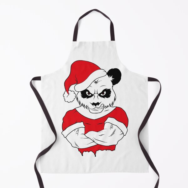 Item preview, Copy of Big strong muscular panda bear wearing a red t-shirt and santa claus hat with crossed arms on his chest designed and sold by Tsvet04ek.