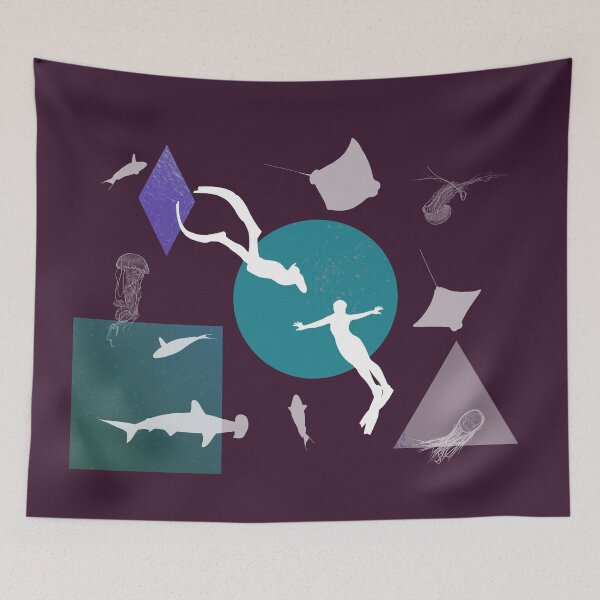 Item preview, Freediving Couple in Ocean designed and sold by Arkneer.