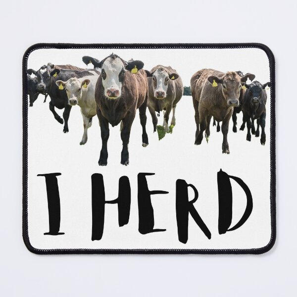 Item preview, I Herd. Cows. Cattle. Brown. Photo, Black Text designed and sold by JellyBeenzz.