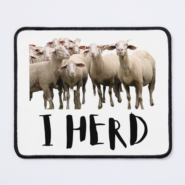 Item preview, I Herd. Sheep. Photo, Black Text designed and sold by JellyBeenzz.