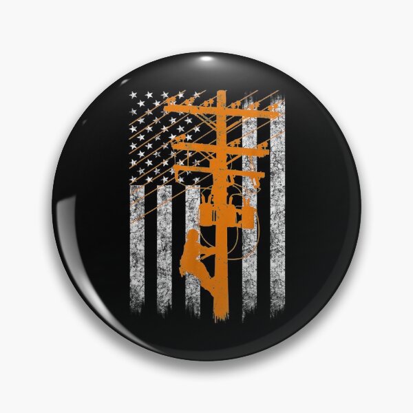 Item preview, Silhouette American Flag Lineman designed and sold by maudean.
