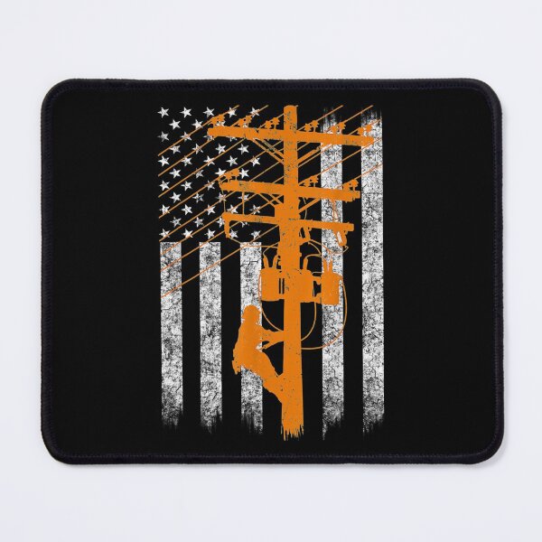 Item preview, Silhouette American Flag Lineman designed and sold by maudean.