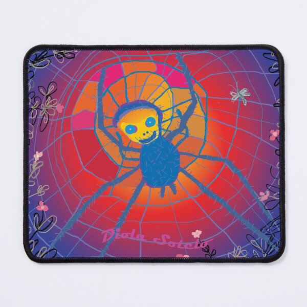 Item preview, Happy spider in its florid web designed and sold by Diola Sotelo.