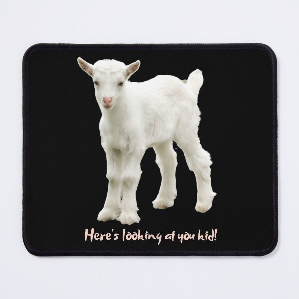 Item preview, Here's looking at you kid! Cute baby goat. Photo and text. designed and sold by JellyBeenzz.