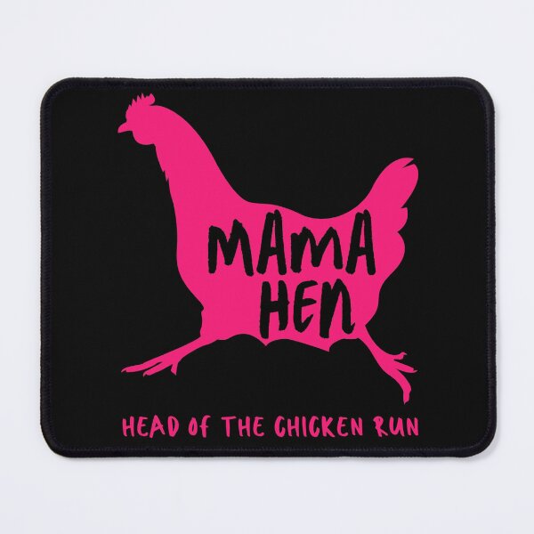 Item preview, Mama Hen. Head Of The Chicken Run. Bright Pink Chicken Silhouette, Handwritten Text designed and sold by JellyBeenzz.
