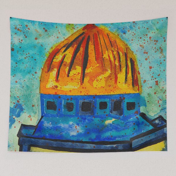 Item preview, Golden Dome of Rock Palestine watercolor painting designed and sold by chuckletuckle.