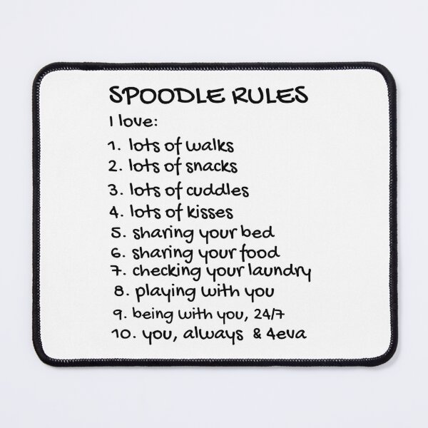 Item preview, Spoodle Rules. Text only design, black text. designed and sold by JellyBeenzz.