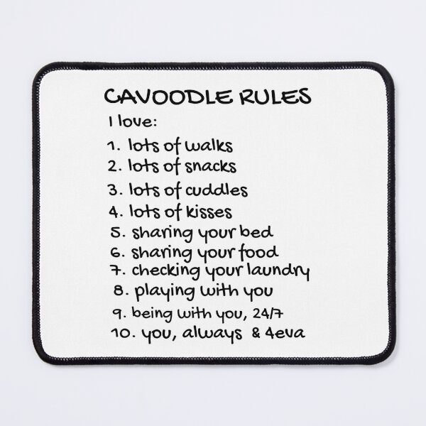 Item preview, Cavoodle Rules. Text only design, black text. designed and sold by JellyBeenzz.