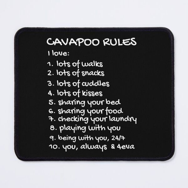 Item preview, Cavapoo Rules. Text only design, white text. designed and sold by JellyBeenzz.